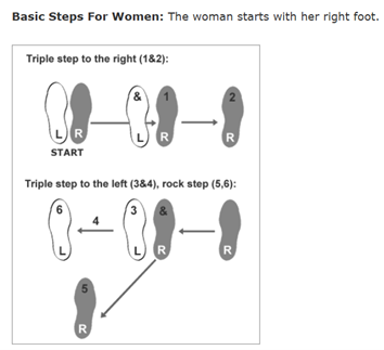 Swing steps for women