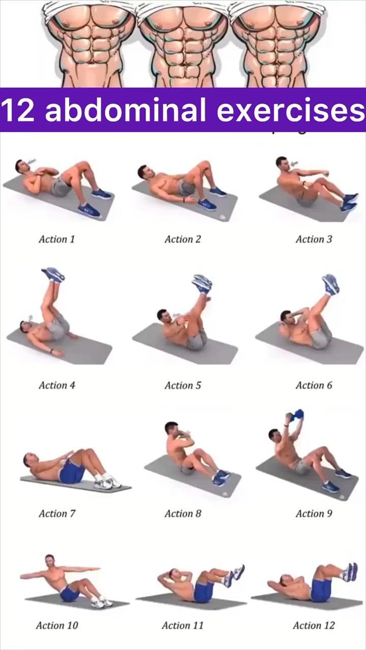 12 abdominal exercises